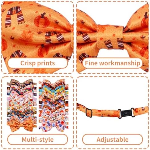 Fall Dog Bow Ties Bulk for Large Dogs 30 Pack 5.1"*3.1" L - Image 3