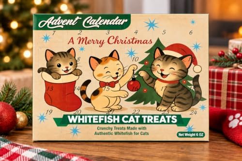 2026 Christmas Cat Advent Calendar | 24 Days - Crunchy Whitefish Cat Treats - Image 5