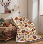 Fall Throw Blanket Autumn Leaves Decor Thanksgiving Fuzzy Fleece Soft Blankets and Throws for Living Room Couch Sofa Bed Chair 50 X 60 Inch - Image 7