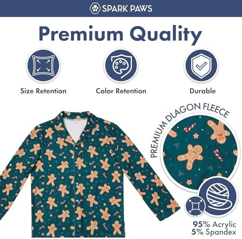 Spark Paws Christmas Matching Dog and Owner Pajama Top - Image 3