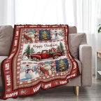 Christmas Santa Claus Blanket Christmas Pleasant Car Tree Throw Blankets Gifts for Girls Boys Kids Soft Cozy Fleece Plush for Couch Sofa Bed 60"x50" - Image 5