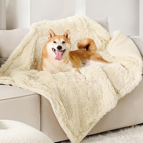 Bedsure Waterproof Dog Blankets for Medium Dogs, Fluffy Faux Fur, 40x50" by BEDSURE