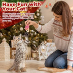 Shappy 5 Sets 55 Pcs Christmas Cat Stocking Toys with Cat Sticks Shaped Santa, Xmas Tree, Yarn Balls, Toy Mouse, Xmas Stocking Pet Set, Interactive Pet Gifts - Image 4