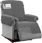 Sofa Shield® Couch Recliner Covers for Dogs, Reversible Furniture Protector with Strap, Stain and Tear Resistant Cushion Cover, 28 inch Seat, Machine Washable Slipcover Pets, Cats, Charcoal