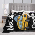 Sleepy School Bus Blanket Throw Gift for Girls Women 60"X50" - Image 6