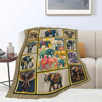 Elephant Throw Blanket Elephant Stuff Gifts for Kids Girls Boys Adults Women Men Soft Cozy Warm Plush Fluffy Fuzzy Fleece Blanket Decor 50''X60'' - Image 6