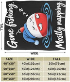 Sleepy Fishing Bobber Blanket Throw Gift for Girls Women 50"X40" - Image 7