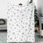 Christmas Throw Blanket Grey Snowflake Throw Blanket Christmas Decorative Plush Blankets Winter Holiday Plush Blankets Fuzzy Cozy Soft Warm Fleece Blankets for Couch Bed Sofa 50 X 60inch - Image 5