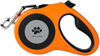16 ft Retractable Dog Leash for Extra Large Dogs up to 130 lbs,Tangle-Free Nylon Tape,Orange Dan24 XL