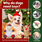 Newget 2Pcs Christmas Squeaky Dog Toys, Plush Dog Toys with Crinkle Paper - Image 4