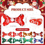 VioraWhite 8 Pack Christmas Dog Toys Plush Squeaky Bone Shaped Funny Toys Birthday Gift for Small Medium Large Sized Dogs, 6.1" x 3.8" - Image 2