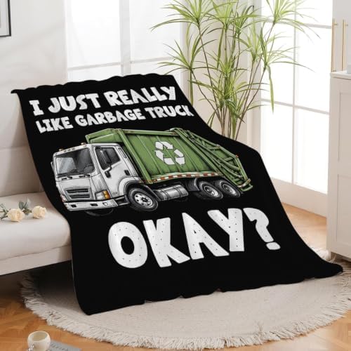 Garbage Truck Throw Blanket Gifts for Kids Boys Girls 80"X60" - Image 2