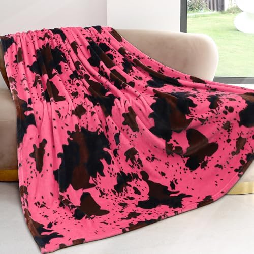 Twin Size Blanket, Hot Pink, 60"x80" by IMUKU