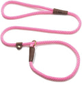 Mendota Pet Slip Leash - Dog Lead and Collar Combo - Made in The USA - Pink, 3/8 in x 4 ft - for Small/Medium Breeds