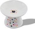 Necoichi Extra-Wide Raised Cat Food Bowl (Sakura, Extra Wide)
