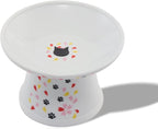 Necoichi Extra-Wide Raised Cat Food Bowl (Sakura, Extra Wide)