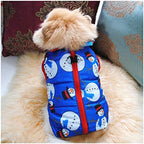 SEIS 2 Pcs Christmas Dog Cotton Wadded Jacket Snowman Pet Coat with Harness Hook Xmas Elk Cats Hoodie Vest Santa Claus Puppy Costume for Cats Small Medium Dogs (M (Chest Circumference 48cm/18.9")) - Image 2
