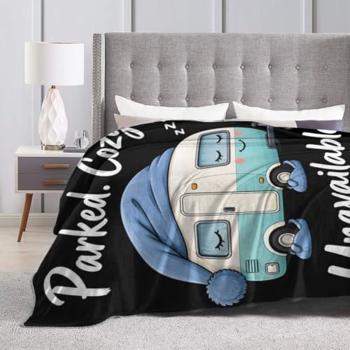 Sleepy Bus Blanket Throw Gift for Girls Women 80"X60" - Image 6