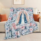 Virgin Mary Throw Blanket Christian Religious Scripture Catholic Spiritual Stuff Gifts for Adults Women Soft Cozy Warm Plush Fluffy Fuzzy Fleece Blanket Decor 40''X50'' - Image 4