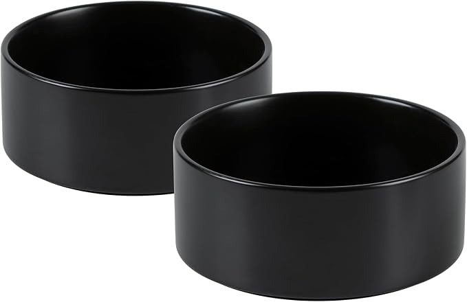 Havniva Ceramic Dog Bowls, 5.1” Dog Food and Water Bowl Set of 2 | Dog Food Bowl for Small Dogs, Food-Grade Ceramic, Dog Water Bowl with Non-Slip Rubber Base, Large Capacity, Dishwasher Safe