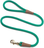 Mendota Pet Snap Leash - British-Style Braided Dog Lead, Made in The USA - Kelly Green, 1/2 in x 6 ft - for Large Breeds
