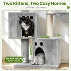 Small Cat Tree Tower for Indoor Cats, 40 in Multi-Level Cat Scratching Post - Image 3