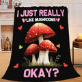 Red Mushroom Blanket for Girls Women Boys Men Adults Kids Soft Cozy Fleece Mushrooms Lovers Throw Blankets Gifts Warm Flannel Plush Lightweight Decor for Couch Bed Sofa 60"X50" by Unknown