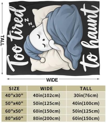 Sleepy Ghost Blanket Throw Gift for Girls Women 50"X40" - Image 7