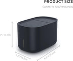 Zuutii Rice Storage Container, Dry Food Bin, Pet Dog Cat Dispenser, 6.9Qt Large Bin with Lid & Measuring Cup, Airtight Silicone Sealed Moisture Proof, for Grain Cereal Soybean Corn (DarkGray) (ZTFC)