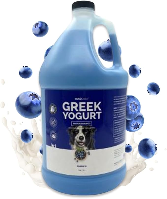 Bark2Basics Blueberry Greek Yogurt Shampoo, 1 Gallon - Protein Pet Shampoo, All Natural Ingredients, Restores Moisture, 16 to 1 Dilution, Gentle Clean | 16:1 Concentrate, Yogurt Protein Conditions and Restores Moisture, Gentle Natural Pet Grooming Wash...