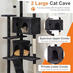 FDW | 70" Cat Tree Tower | Dark Gray | Multi-Level Indoor Activity Center - Image 3