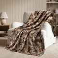 Vessia Leopard Printed Throw Blanket for Couch, Bed, Sofa, Soft Cozy Brown and Cream Cheetah Blanket for All Season, Comfy Flannel Fleece Animal Home Decor for Kids Women Adults by Vessia