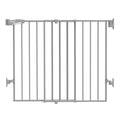 Babelio 34" H Extra Tall No Bottom Bar Baby Gate, 26-43" W, Grey | Easy Install| One-handed Opening| Auto-close| Drill Needed Indoor Safety Dog/Pet Gate for Stairs, Hallways & Doorways
