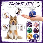 Civaner 36 Pcs Halloween Dog Toys Bulk, 2.5 Inch Squeaky Tennis Balls - Image 2