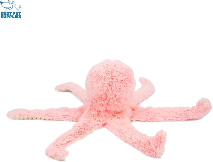 Best Pet Supplies Interactive Squeaky Dog Chew Toy, Ideal Dog Toys for Chewers, Small, Medium & Large Dogs, and Fetch Lovers - Octomutant (Pink), Large