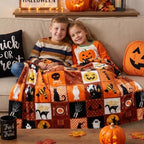 Gogreen Halloween Throw Blanket Throw Size Cozy Fleece Blanket - 300GSM Ultra Soft Microfiber Printed Blanket for Halloween Decor, for Kids & Adults (Throw - 50" x 60") - V - Image 7