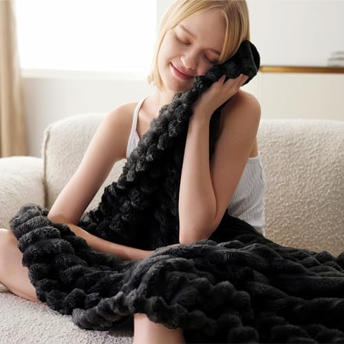 Bedsure Soft Black Throw Blanket for Couch Decor Gifts 50"x70" - Image 5