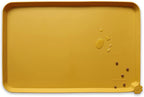Hoki Found Large Silicone Pet Food Mats Tray - Non Slip Pet Dog Cat Bowl Mats Placemat - Dog Pet Cat Feeding Mat - Waterproof Dog Cat Food Mats -Pet Water Mats for Carpet - Honey