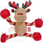 Christmas Squeaky Dog Toys Tug of War Dog Plush Toy for Large Breed Interactive Dog Chew Toys for Puppies Small and Large Dogs Training and Reduce Boredom by Pubialo