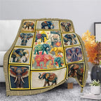 Elephant Throw Blanket Elephant Stuff Gifts for Kids Girls Boys Adults Women Men Soft Cozy Warm Plush Fluffy Fuzzy Fleece Blanket Decor 50''X60'' - Image 4