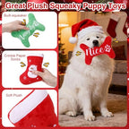 Soulchen 10 Pcs Christmas Dog Toys Plush Squeaky Puppy Toy - Image 3