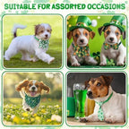 Reginary 120 Pcs Dog Bandanas Bulk Dog Bows Set Bow Ties Cat Scarf Colorful Washable Triangle Pet Kerchief Cute Bib for Summer Small Medium Large Pets Grooming Accessories Costume (St. Patrick's Day) - Image 5