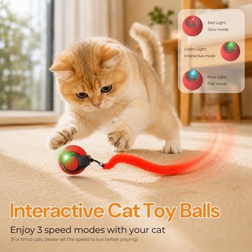 Interactive Cat Toys with Bird Sounds & 3 Speed Modes for Indoor Cats Play - Image 2