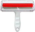 Roller Pet Hair Remover and Reusable Lint Roller - Cat and Dog Hair Remover for Furniture, Carpet, Clothes, Bedding and Car Seats- Lightweight, Multi-Surface Fur Removal Tool (Red)