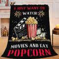 Movie Popcorn Blanket for Girls Women Boys Men Adults Kids Soft Cozy Fleece Theater Film Cinema Throw Blankets Gifts Warm Flannel Plush Lightweight Decor for Couch Bed Sofa 80"X60" by Unknown