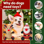 Newget 2Pcs Christmas Squeaky Dog Toys, Plush Dog Toys with Crinkle Paper - Image 4