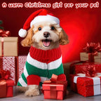 4 Pcs Puppy Christmas Sweater Dog Ugly Xmas Santa Knitted Sweater Small Dog Christmas Outfit Pet Winter Holiday Knitwear Cat Turtleneck Knitwear for Pet Kitten Puppy(M) - Image 5