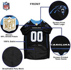 Pets First NFL Carolina Panthers Dog Jersey, Size X-Large, Football Shirt Costume for Pet, Dog Sports T-Shirt, NFL Team Clothing for Cats, Licensed Pet Apparel Available in 7 Sizes and 32 Teams
