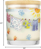 Pet House Candle 2 Pack - Plant-Based/Soy - Clean Burning Scented, Long Lasting Pet Odor Candle for Home - Sunwashed Cotton