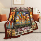 Giraffe Throw Blanket Giraffe Stuff Gifts for Kids Girls Boys Adults Women Men Soft Cozy Warm Plush Fluffy Fuzzy Fleece Blanket Decor 50''X60'' - Image 3